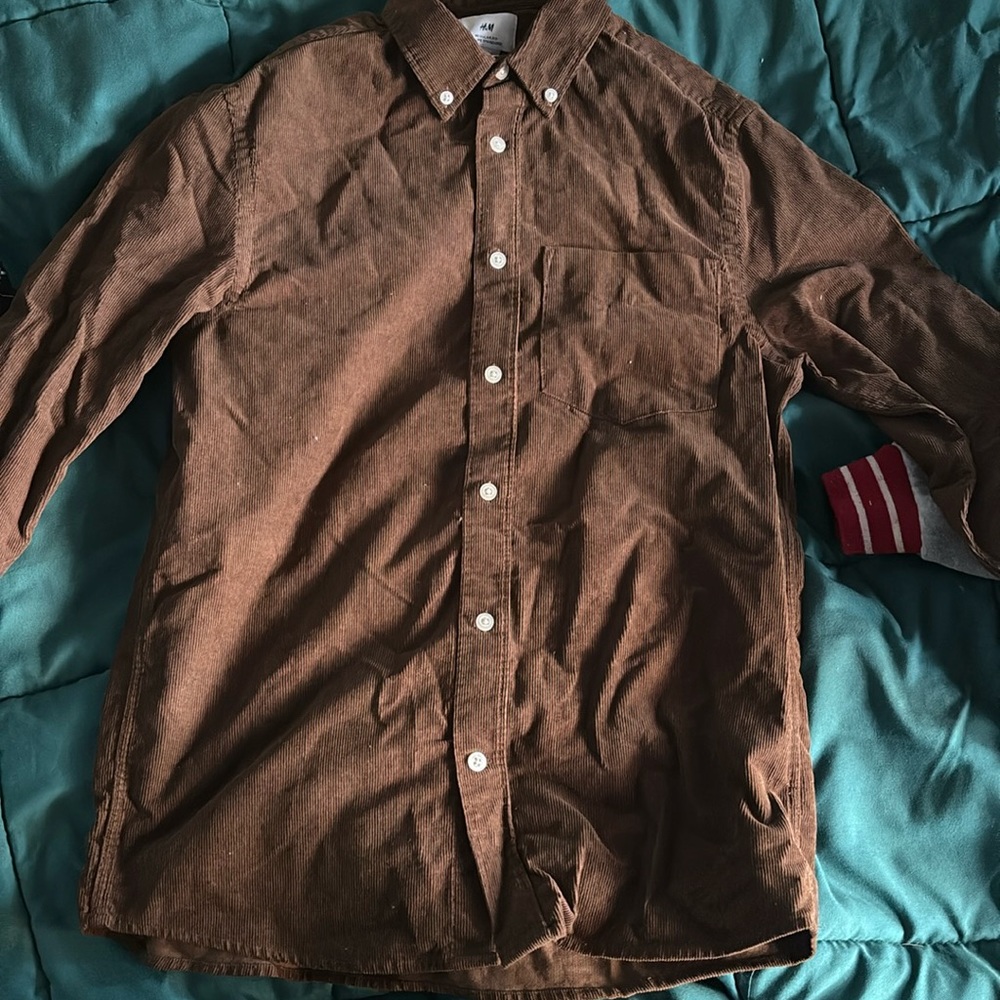H&m brown button up